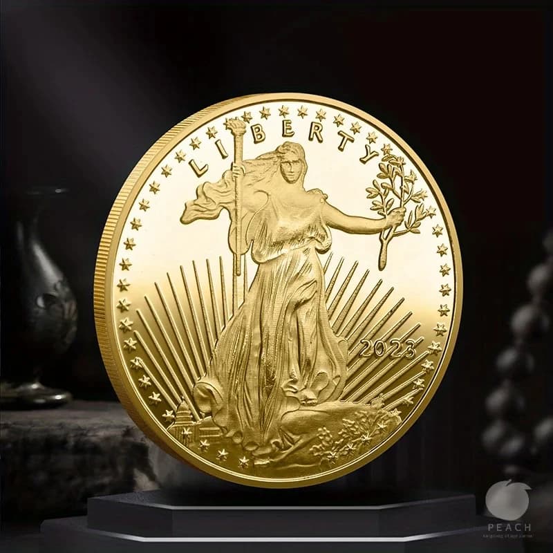 Collection de pièces de monnaie souvenirs de la Statue de la liberté, emblème de médaille commémorat