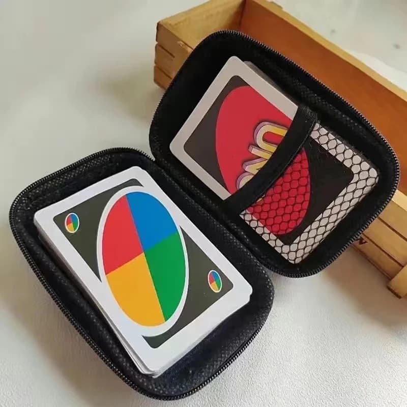 Boîte de rangement noire UNO pour jeux de cartes, 1 pièce, manchons pour cartes, jeu de société Taro