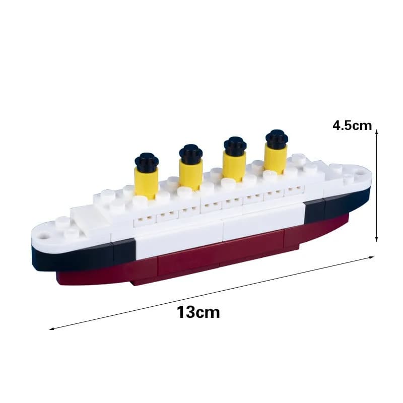 Ensemble de blocs de construction de modèles de bateaux Titanic, inspirés du film, pour cadeaux, kit