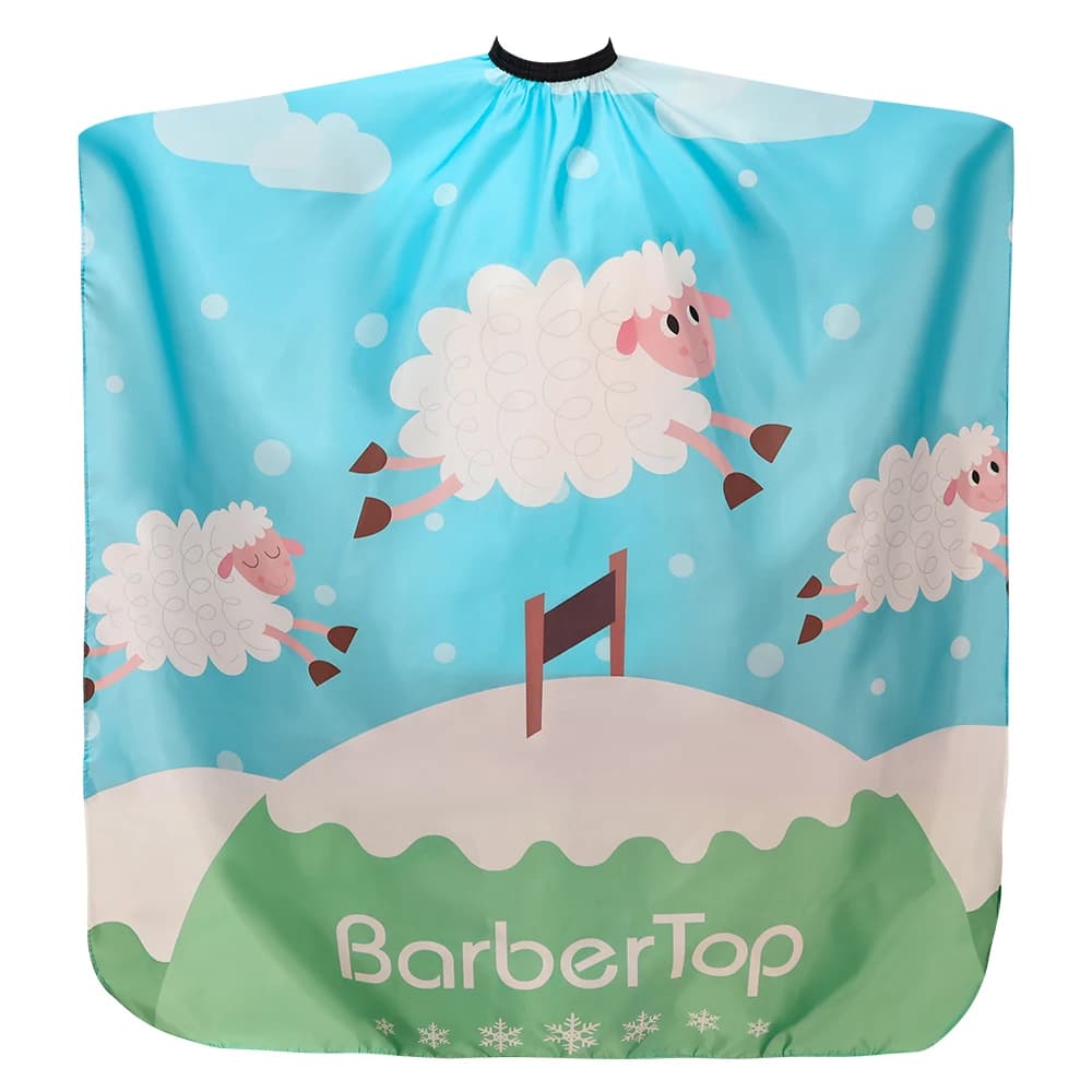 Cape de coiffure avec motif de dessin animé pour enfants, robe de salon de coiffure, outils de coupe