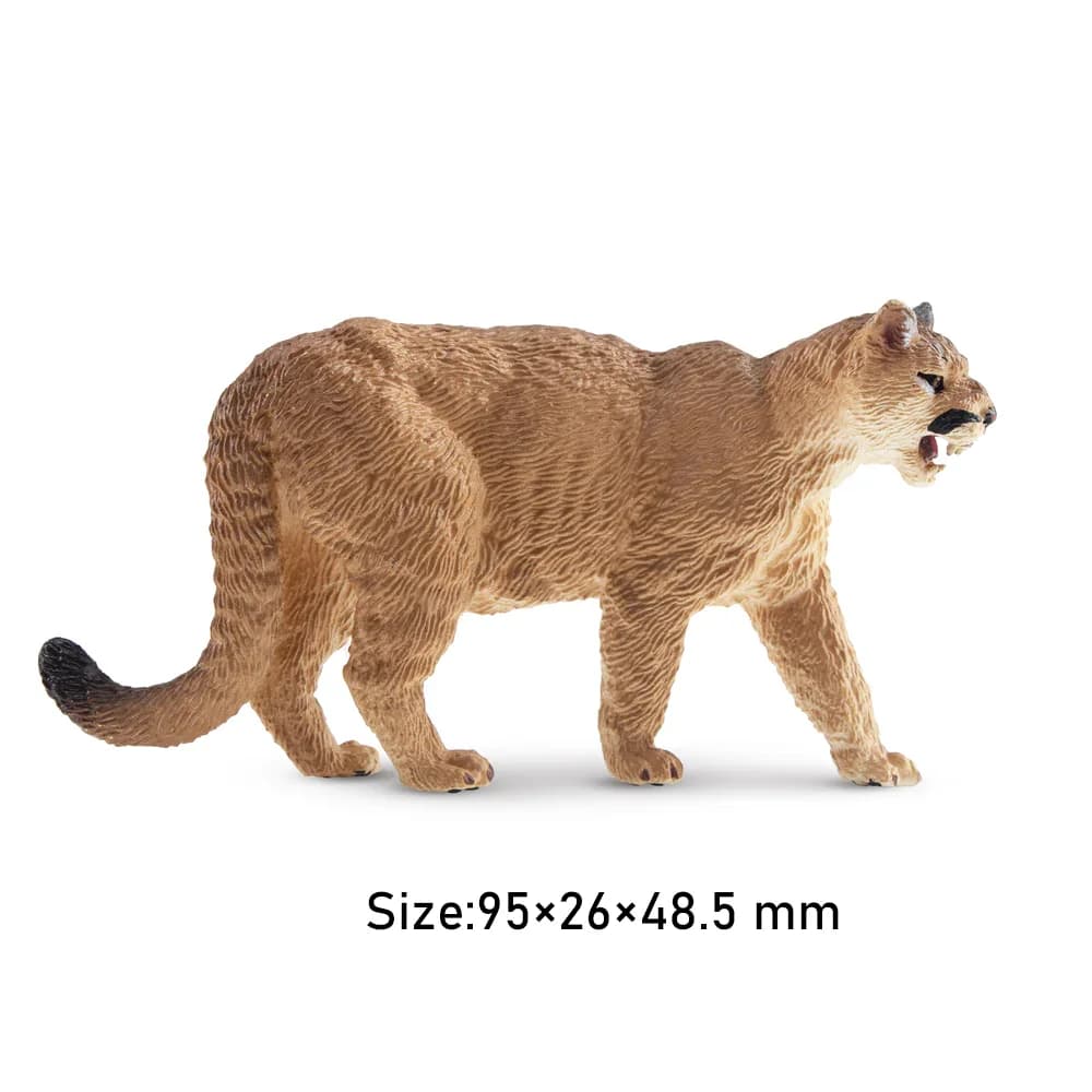 Toymany Simulation Cougar faune modèle Animal jouet Mini figurines poupées Figurines d'action jouets
