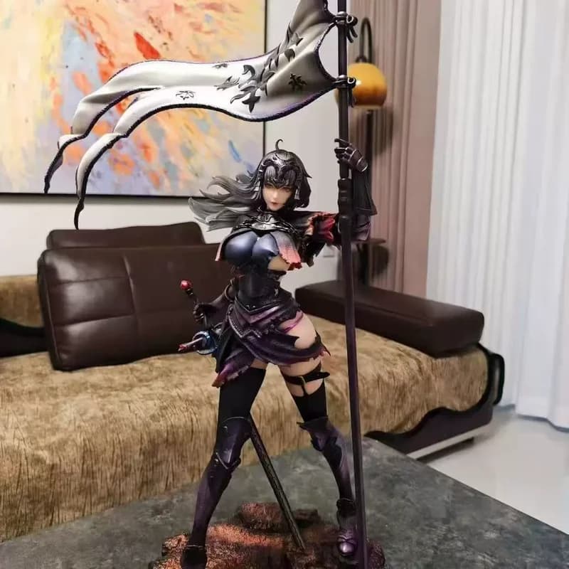 Figurine PVC double tête Jeanne D'Arc Alter Noire de 65 cm, inspirée de l'anime Fate Grand Order, av