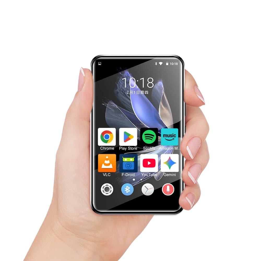 Lecteur MP3/MP4 Android 10 avec Bluetooth et WiFi de 4 pouces, téléchargement en ligne de musique, P