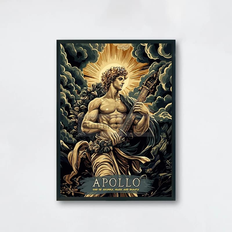 Affiche des dieux Myenson grecs, peinture sur toile vintage, art mural, décoration de la maison