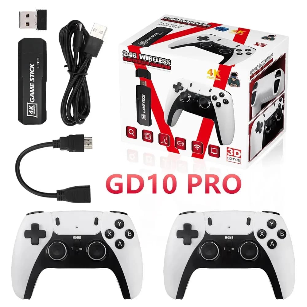 Nouvelle console de jeu vidéo GD10 PRO, manette sans fil double 2.4G, jeu 4K, 58000 jeux, 256 Go, je