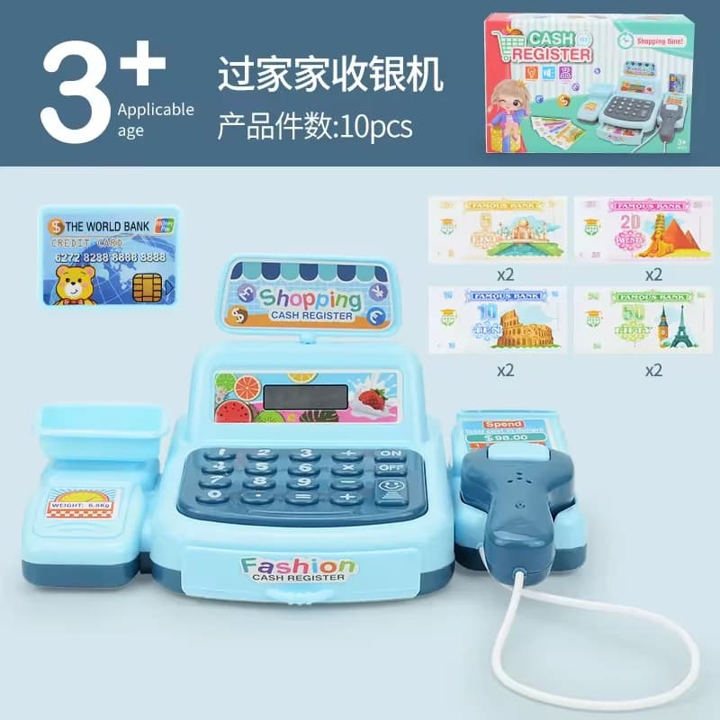 Caissier jouet caisse enregistreuse Playset supermarché caisse jouet avec son et lumière Shopping ca