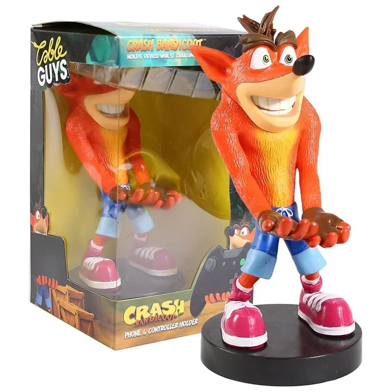 Crash Bandicoot téléphone et support de contrôleur Figure Figuine modèle Statue décoration PVC jouet