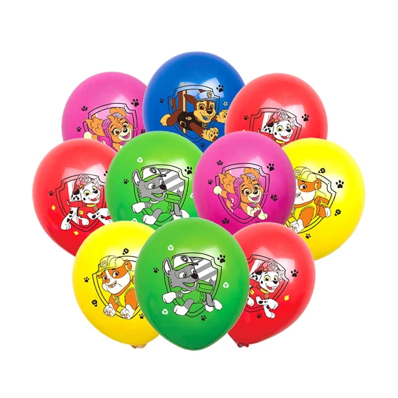 10 pièces 12 pouces patte patrouille couleur unie Latex ballon enfants joyeux anniversaire fête déco