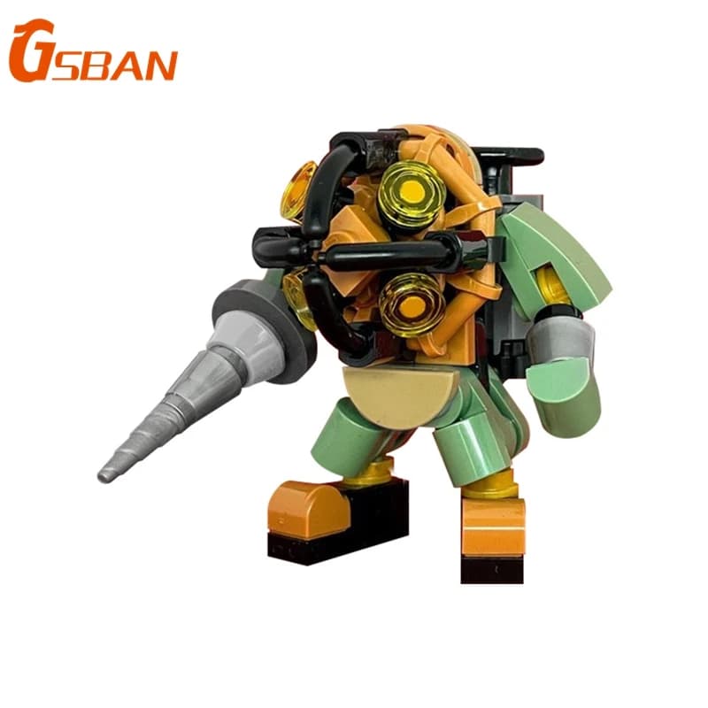 GSBAN MOC Game Mech Big Daddy Robots Mech 76PCS Bricks Building Blocks Toys for Educational Toy Boys