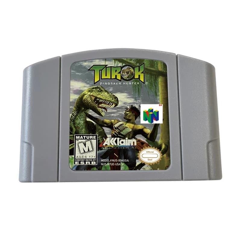 Turok Dinosaur Hunter - Cartouche de jeu vidéo 64 bits version américaine pour console de jeu N64