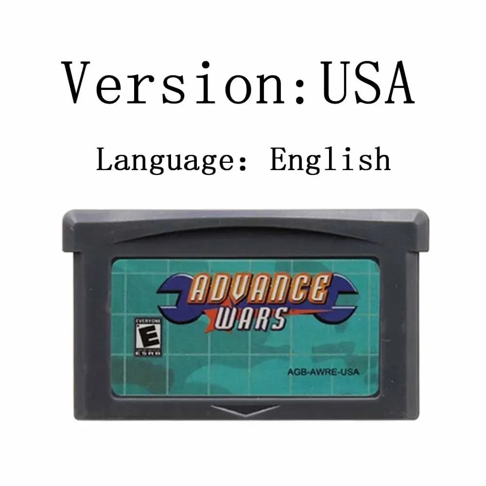 Carte de Console de jeu GBA, cartouche de jeu vidéo 32 bits, série Advance Wars Advance Wars 2, trou