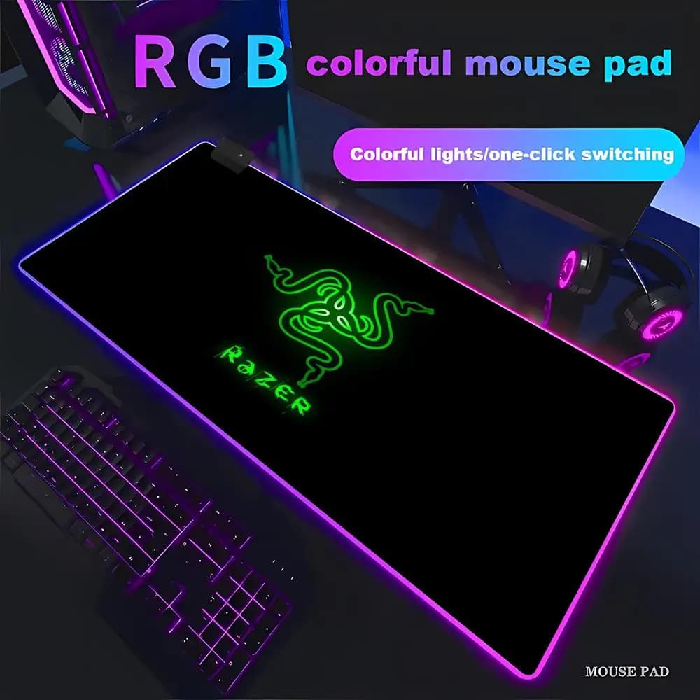 Tapis de souris Razer HD RGB pour gamer, tapis de souris XXL pour ordinateur portable, grand tapis d