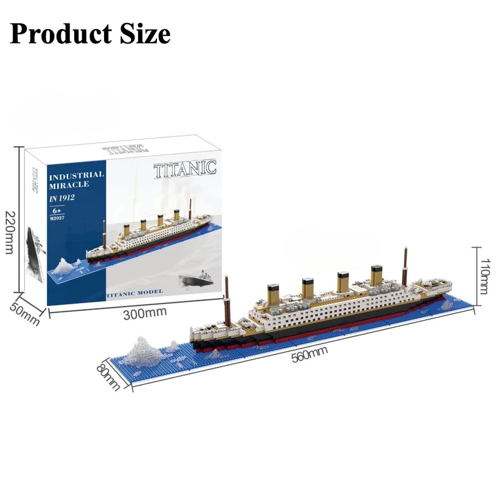 Blocs de construction de bateau de croisière modèle Titanic, bateau MOC, Kit de briques classiques,