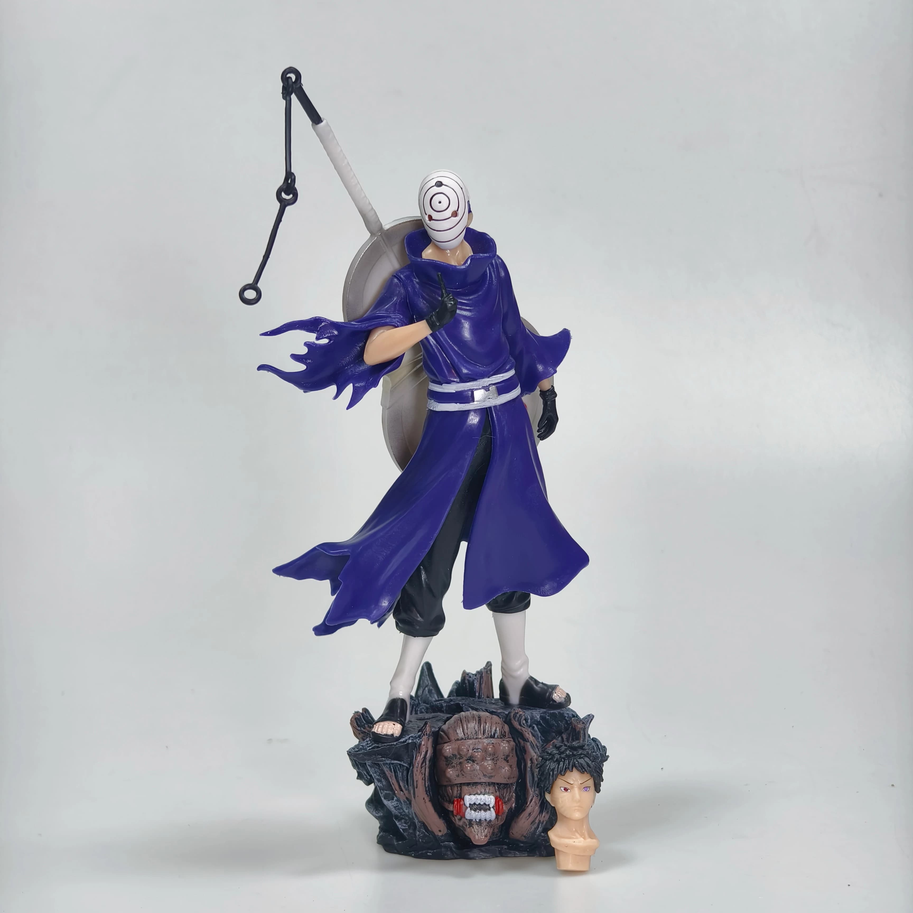 Figurine Naruto sur pied, nouveau produit populaire, vague géante Uchiha, double tête, modèle animé,