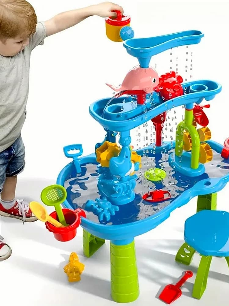 Jouet de plage en plein air pour enfants, plateau de sable de piscine de jeu d'eau de table, jouet d