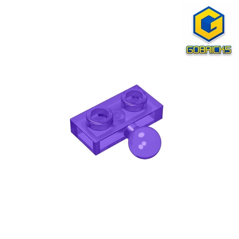 Plaque Gobricks GDS-849, modifiée 1x2 avec boule de remorquage sur le côté compatible avec lego 1441