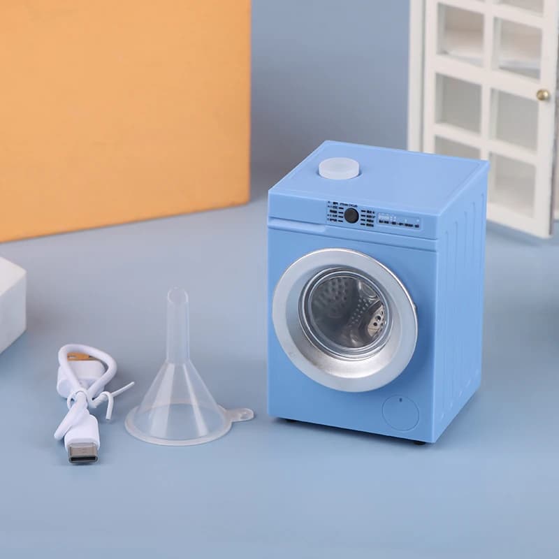 Jouet de laveuse à tambour pour maison de poupée ; Mini modèle de machine à laver réaliste