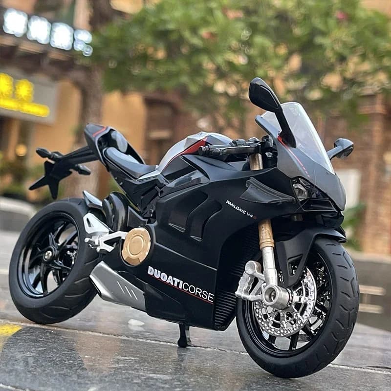 Modèle de moto de cross-country Ducati Panigale V4S, jouet de Simulation en alliage, modèle de moto