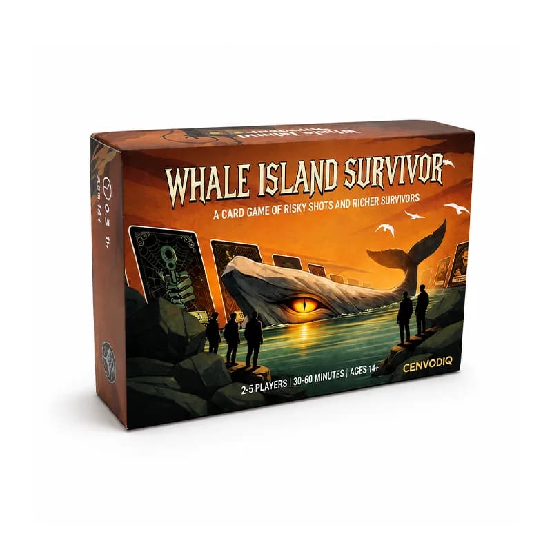 Jeu de cartes Whale Island Survivor pour 2 à 5 joueurs, aventure de stratégie de survie avec cartes