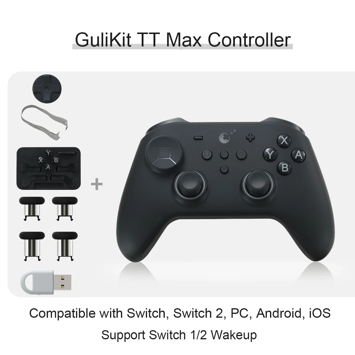 GuliKit TT MAX contrôleur de jeu sans fil avec manettes TMR réglables à Tension manette de jeu Anti-