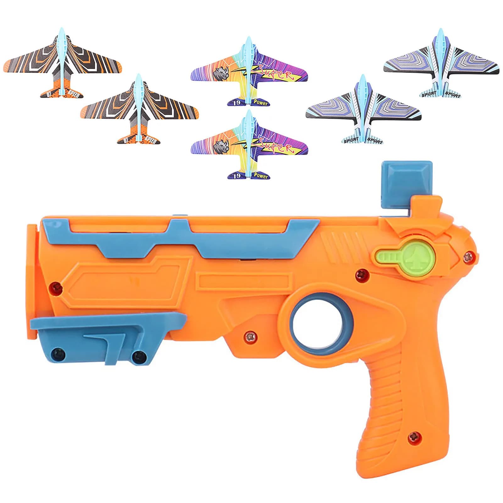 Lanceur d'avions à bulles avec 6 petits avions jouets, jouets amusants pour enfants, pistolet lanceu