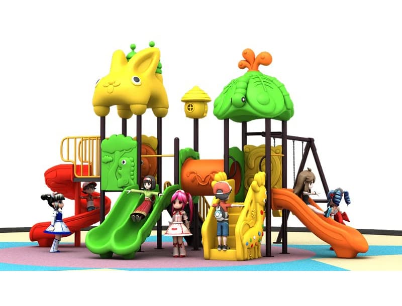 Équipement de parc d'attractions combiné pour enfants en plein air, aire de jeux extérieure pour enf