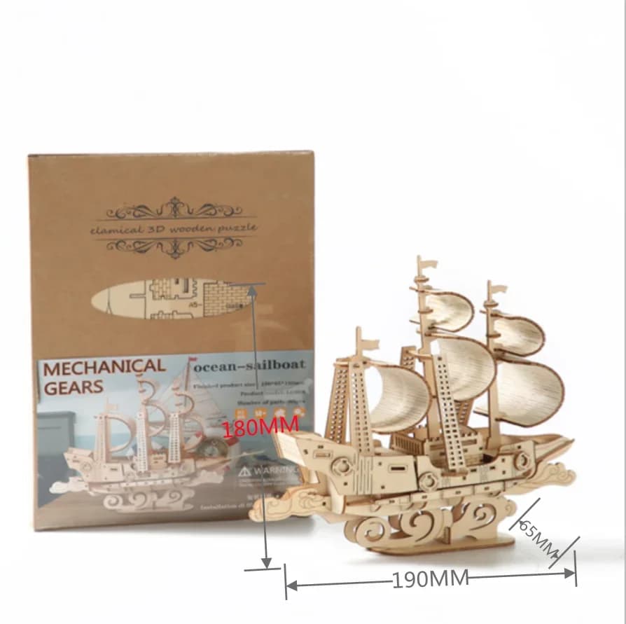 Blocs de Construction en bois 3D, Kits de jouets, bricolage, ensemble de modèles de Construction édu