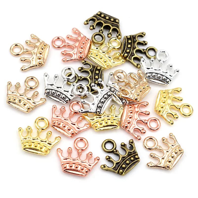 20pcs Charmes couronne 13x14mm Tibétain Argent/Bronze Plaqué Pendentifs Antique Bijoux Faisant DIY M