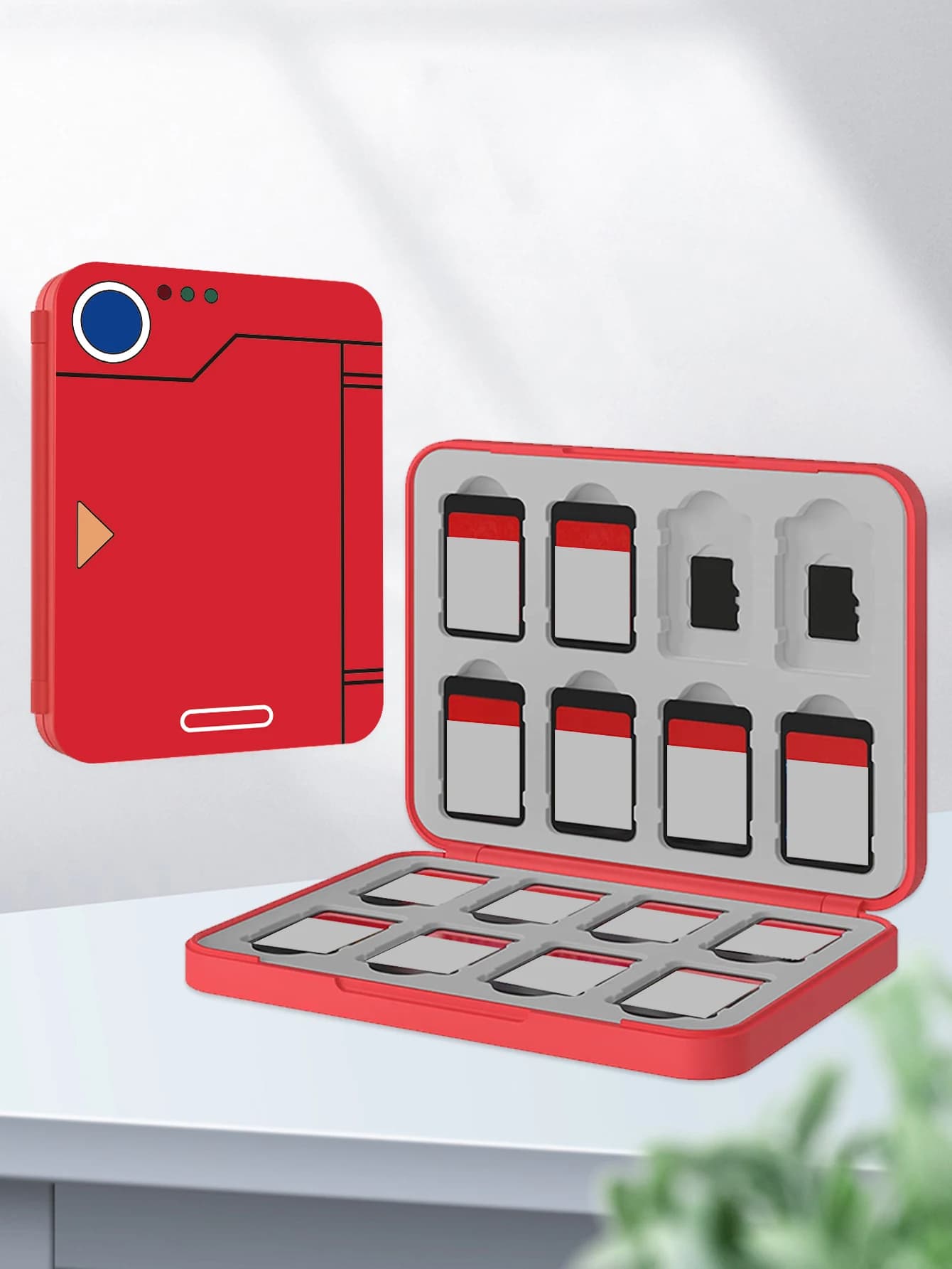 Lecteur de cassettes à absorption magnétique pour carte de jeu Switch, 16 en 1, rouge