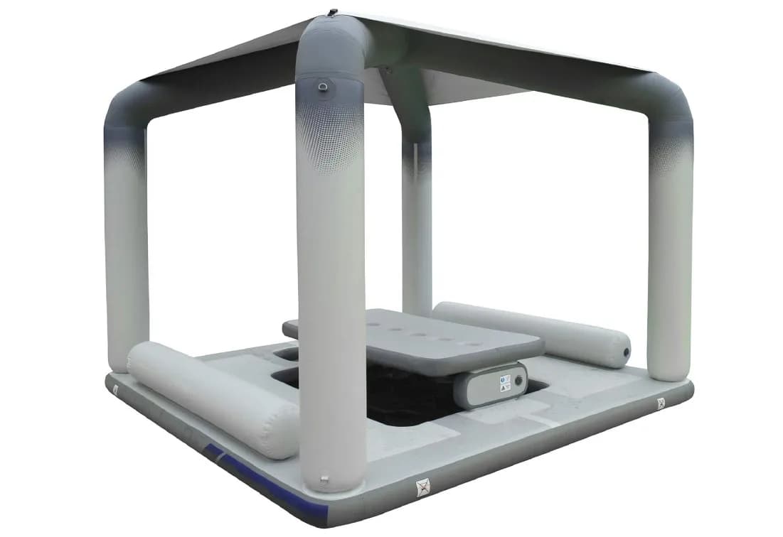 Plate-forme flottante gonflable de zone de tapis de parc d'équipement de jeu d'eau avec des sièges d