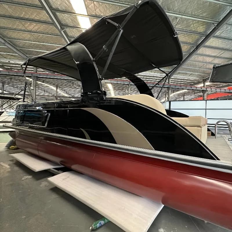 Bateau ponton sportif en aluminium personnalisé de 25 pieds, yacht à voile de 2,3 m/2,6 m pour la pê