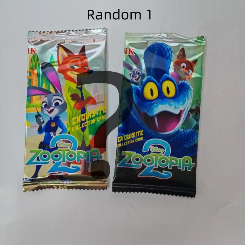 Cartes Flash Laser Zootopia 2, Cartes à Collectionner Brillantes pour Enfants, Boîtes Mystères Série