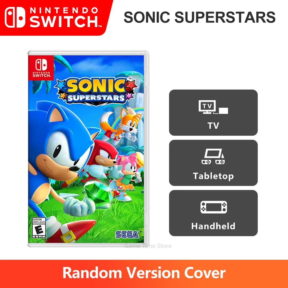 SONIC SUPERSTARS-Jeux Nintendo Switch, carte de jeu fongique, prise en charge de 1-4 jeux ethniques
