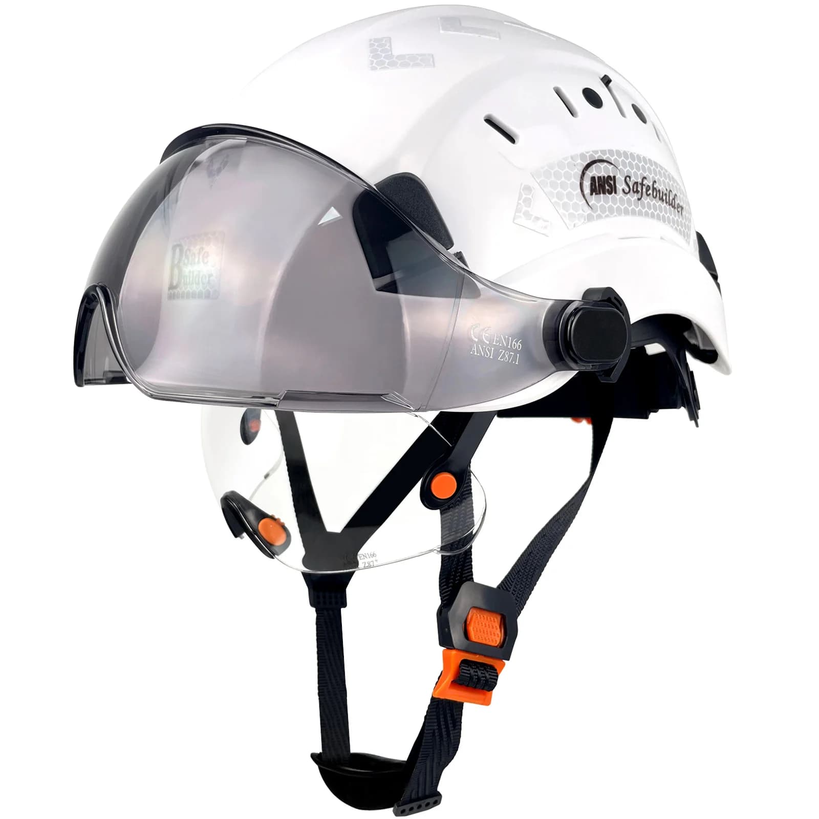 Casque De sécurité De Construction casque avec visière et lunettes De sécurité ANSI Z89.1 Cascos De