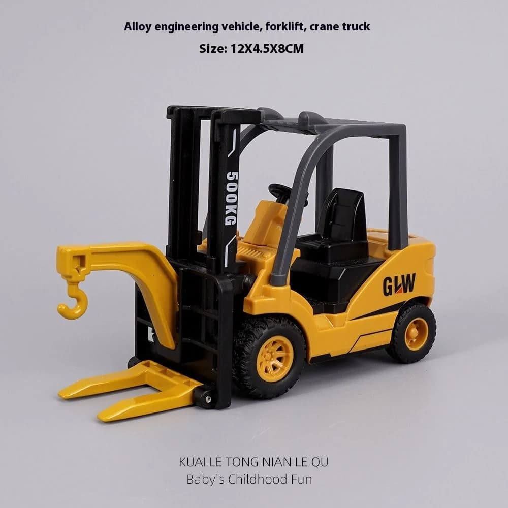 Jouets de véhicules de construction en alliage pour enfants : Excavatrice, grue, pelle hydraulique,