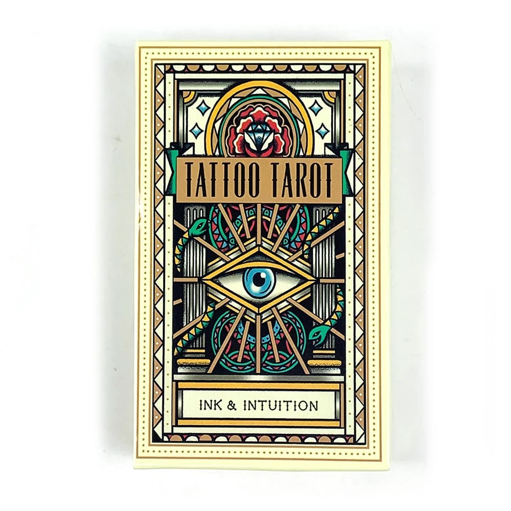 Cartes de Tarot de tatouage, un jeu de 78 cartes de Tarot, guide PDF, Future Divination Borad, jeux