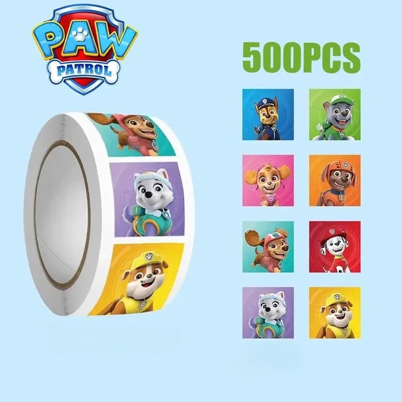 Autocollants Pat'Patrouille pour enfants, dessin animé, mignon, fournitures scolaires, enseignants,