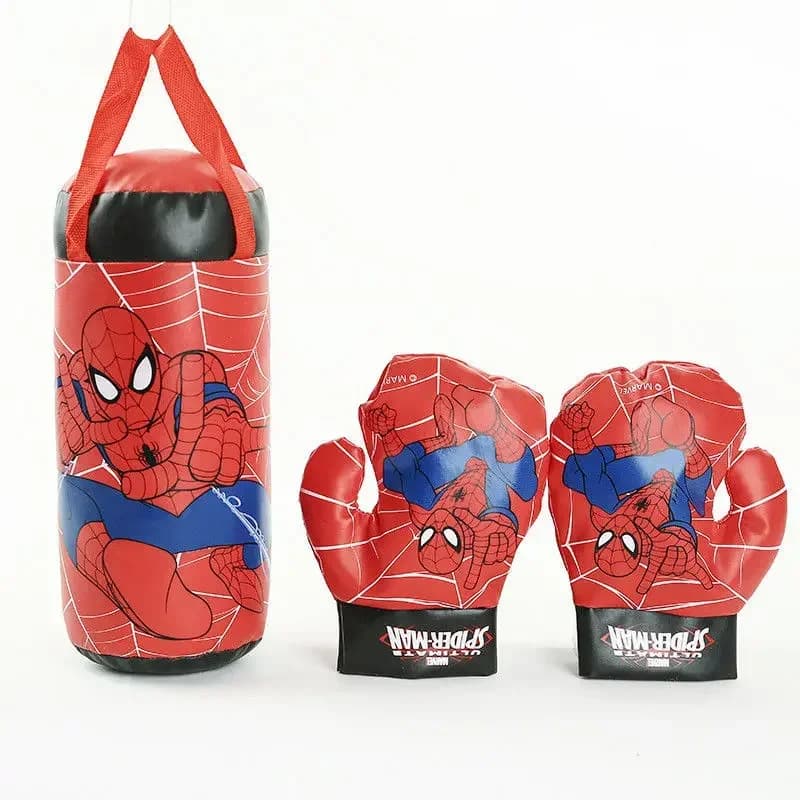 Spiderman enfants dessin animé animation mini simulation gants de boxe Marvel décompression sac de s