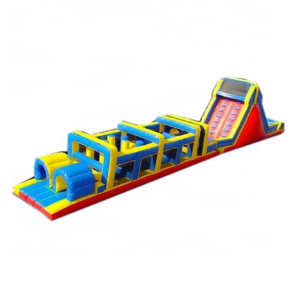 Parcours d'obstacles gonflable géant pour adultes 23,5x3,1x4m, jeu de parc commercial avec souffleur