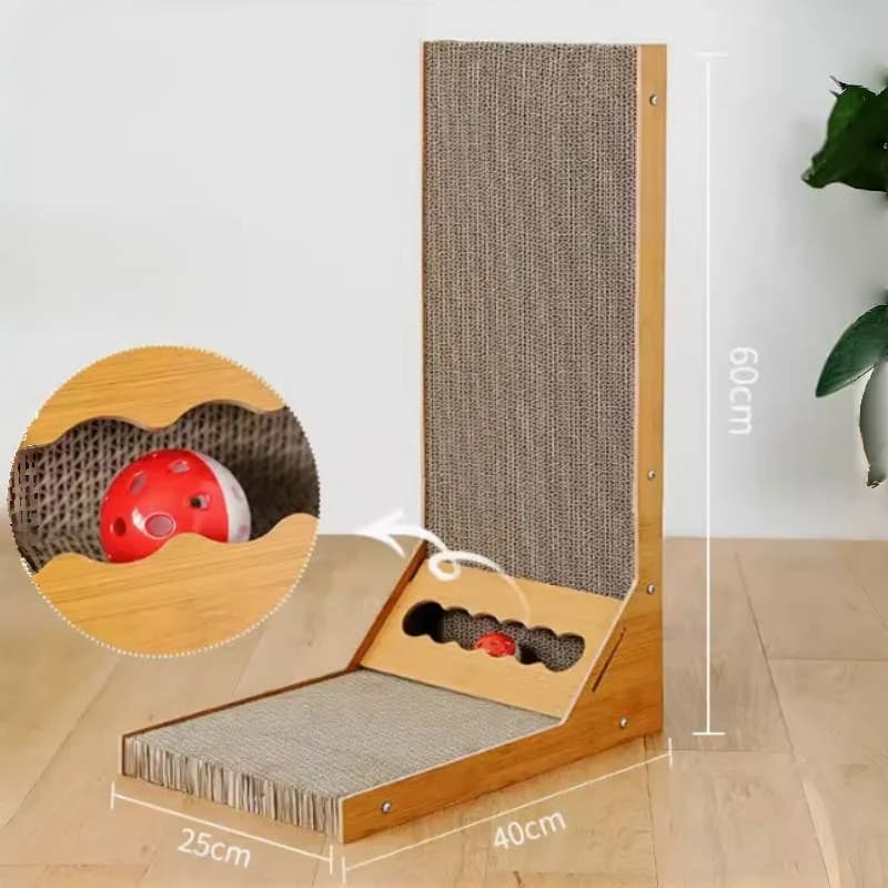 Poteau à gratter pour chat, planche à gratter en bois, résistant à l'usure et aux rayures, meubles d