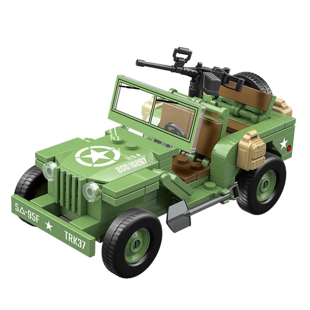 Modèle de véhicule blindé de la Seconde Guerre mondiale pour soldats militaires, MOC DIY Blocs de