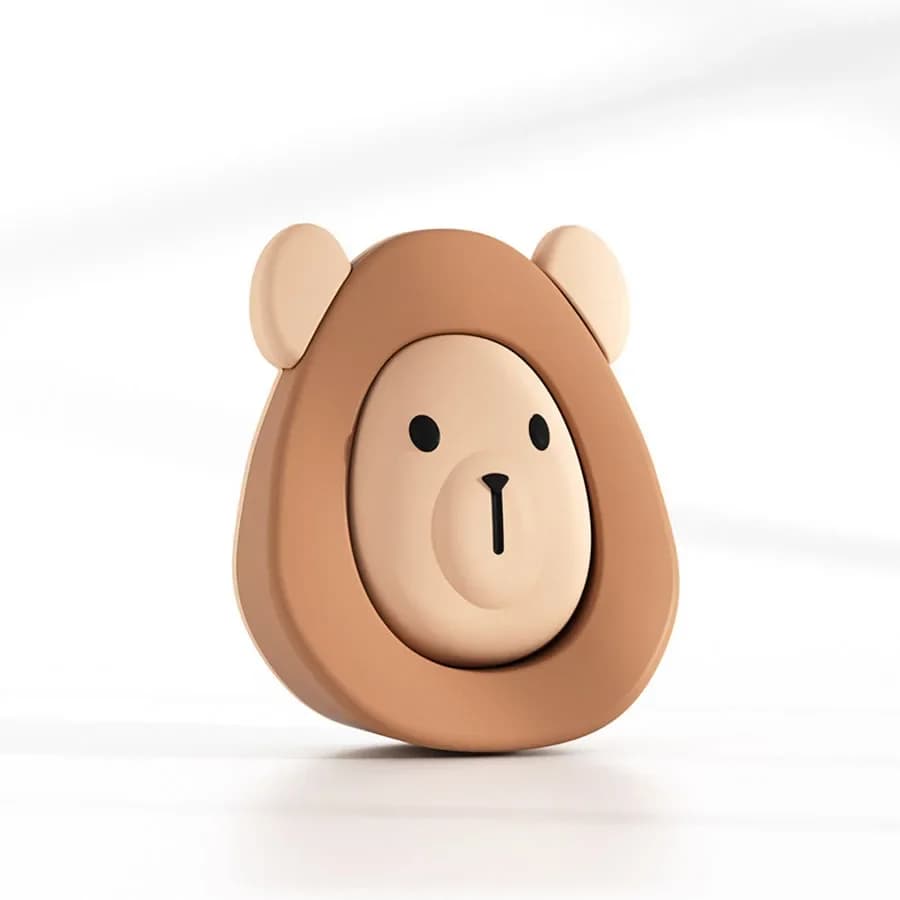 Butoir de porte 2 en 1 petit ours, multifonction, dessin animé, silicone souple, épais, astronomique