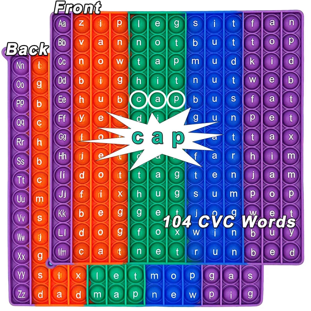 Jouets de jeu de mots CVC 104 mots, lettres ABC Alphabets phonétiques mots anglais ressources d'appr