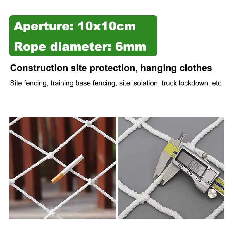 Filet de sécurité pour chantier de construction Filet de protection anti-chute Filet de poche standa