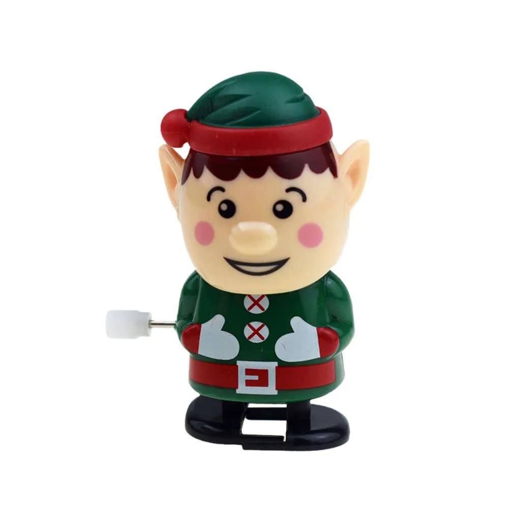 Mini jouets de noël à remonter, élan drôle, père noël, bonhomme de neige, saut, marche, horloge, déc