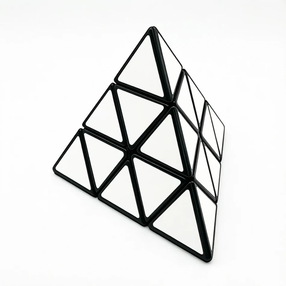 ZEPUZZLES – cube Pyraminx complexe blanc et multicolore, cube de forme étrange, jouets de puzzle pro