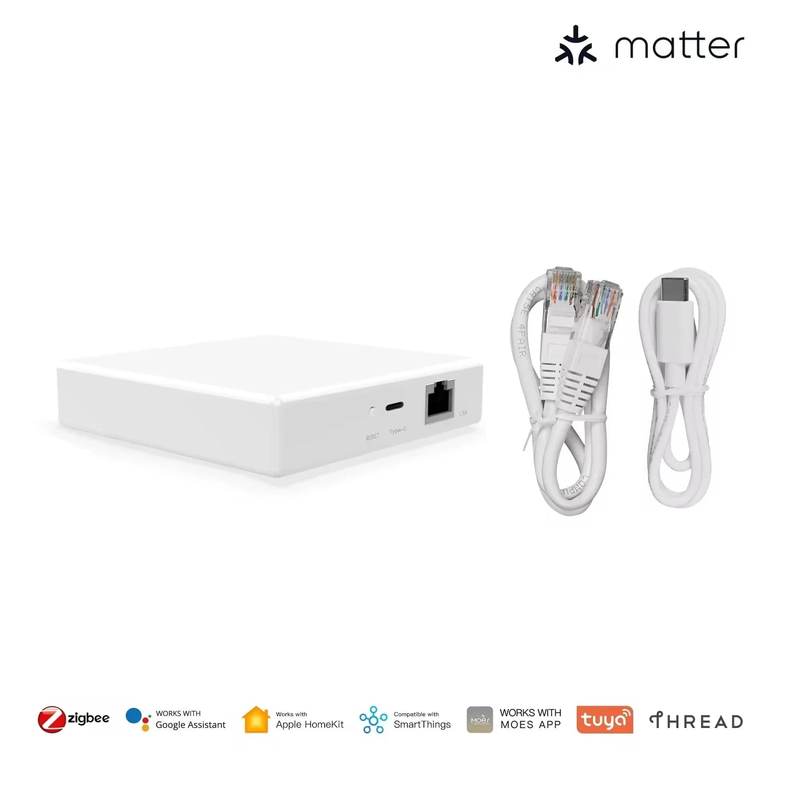 MOES Matter Gateway, profitez de contrôle de maison intelligente avec Tuya Zigbee, commande vocale a