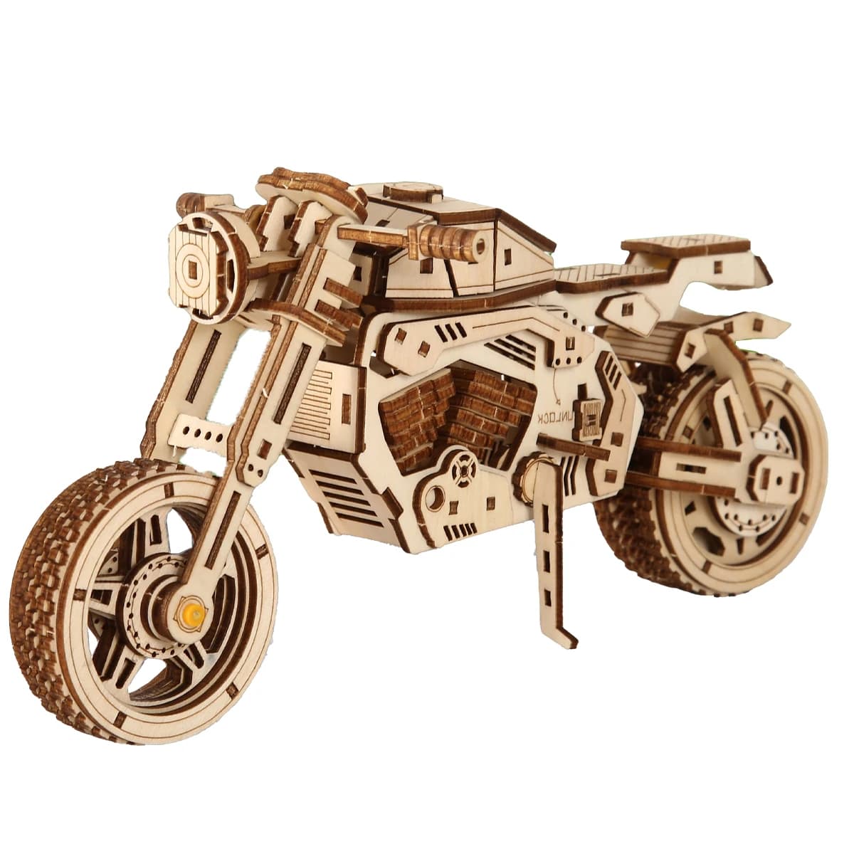 Kit de modèle de puzzle 3D en bois pour construire votre propre moto - Un cadeau DIY amusant et éduc