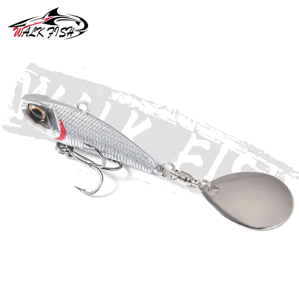 WALK FISH 7g 11g 15g 21g Spinner appât métal VIB leurre de pêche queue rotative Vibration paillettes