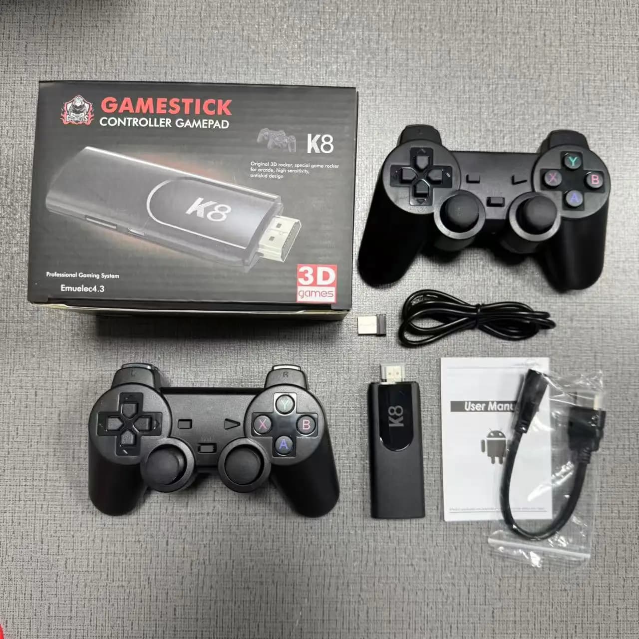 Console de jeu vidéo rétro HD K8, plus de 40000 jeux, double manette sans fil, jeux 3D pour la maiso